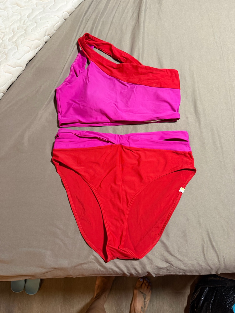 summersalt Red & Hot Pink Bikini Briefs - 2-Pack